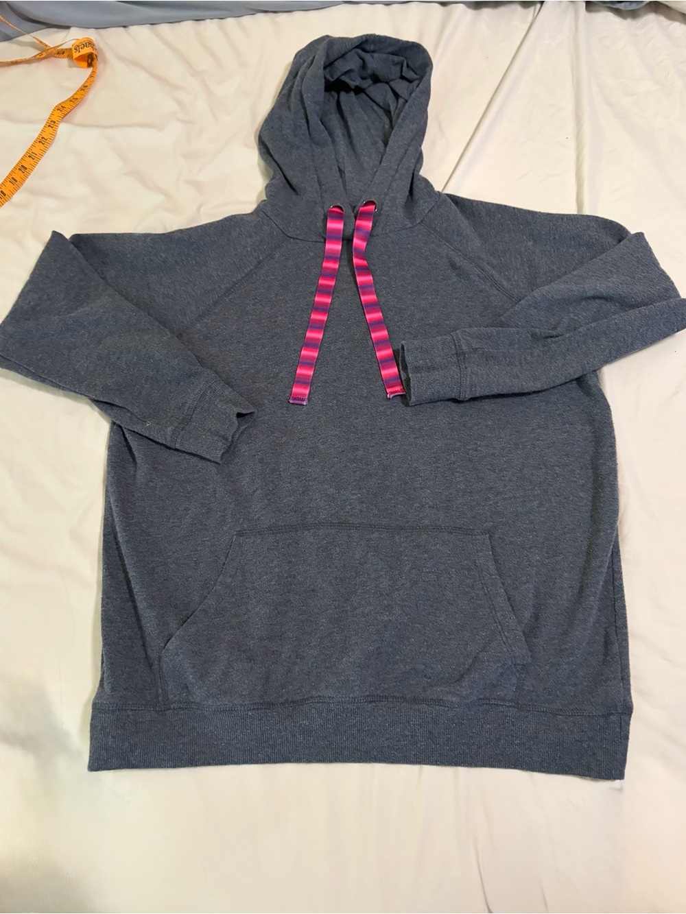 Torrid Dark grey hoodie with Pink Striped Drawstrings
